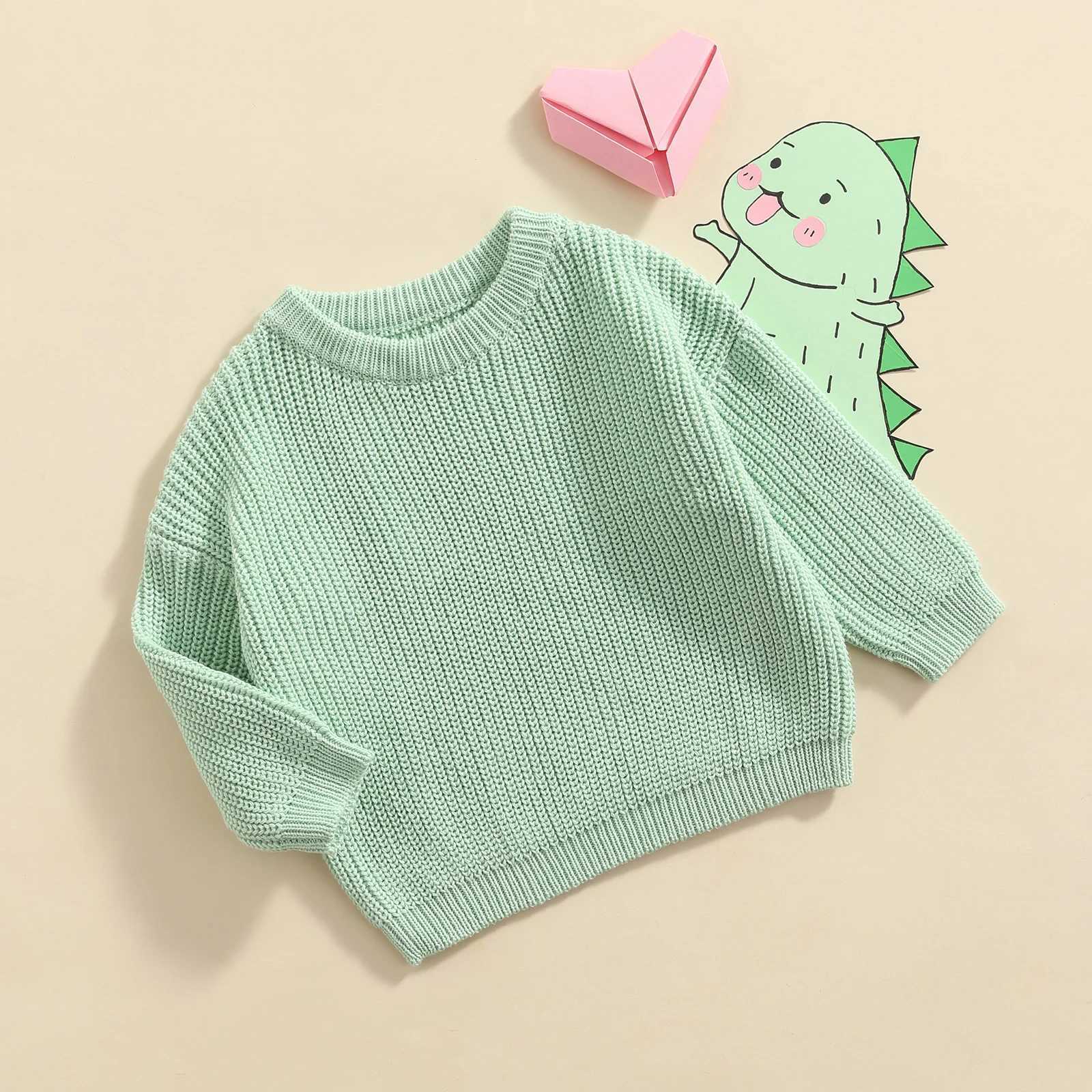 Cardigan Newborns toddlers infants boys knitted sweaters round necked sportswear long sleeved tops zippered autumn and winter clothing Q241205