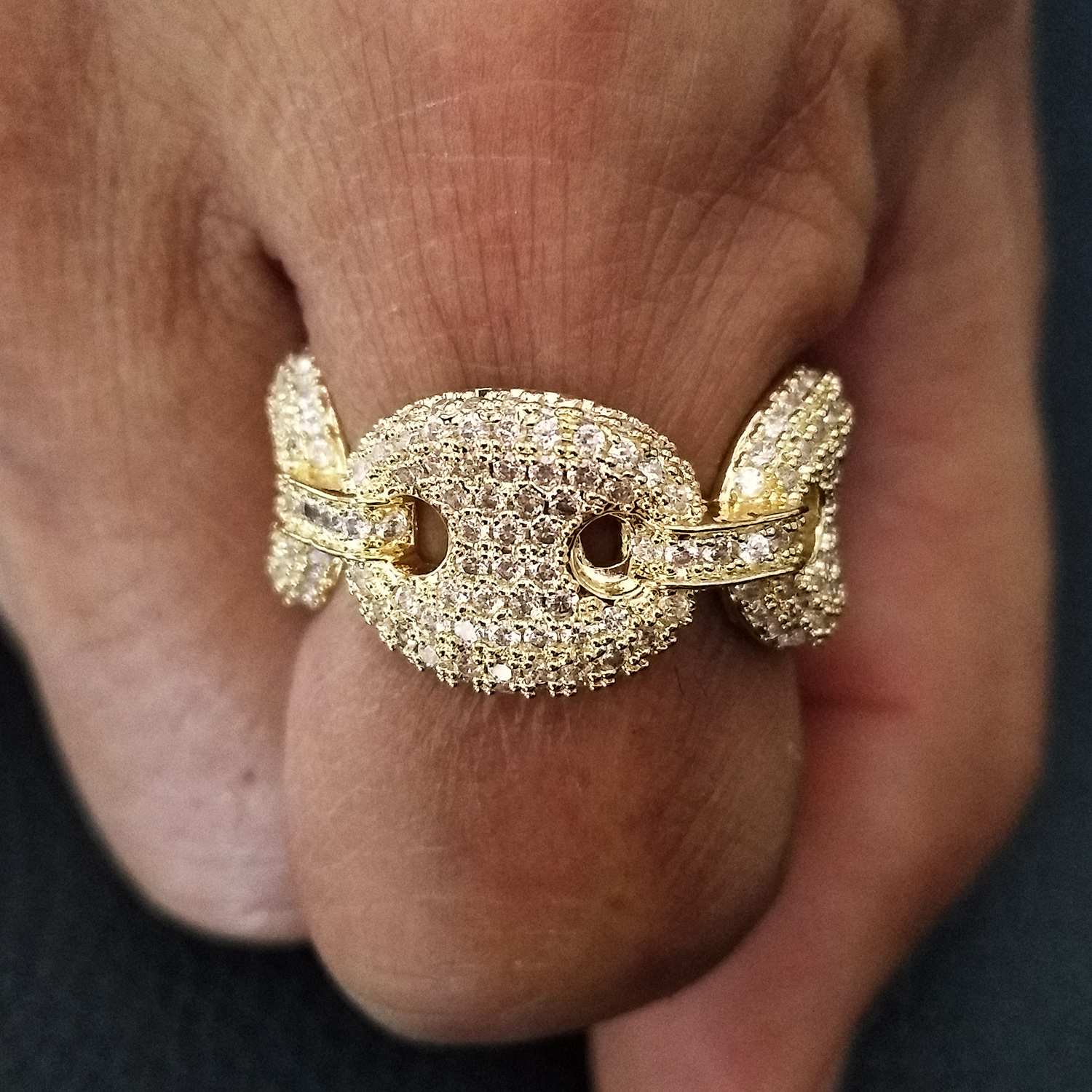 Hip Hop CZ Cubic Zircon Geometric Finger Ring Band Iced Out White Gold Bling Baguette Diamond Rings for Women Men Boyfriend Luxury Valentine Birthday 