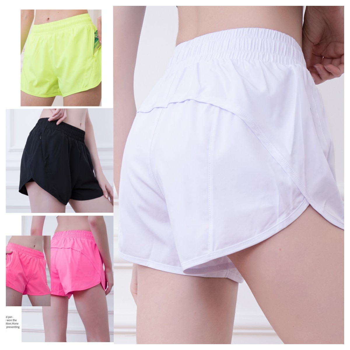 yoga sports shorts hotty hot 4 inch forth shorts women anti shrink quick dry breathable Short Pants Girls Running Elastic Pants Sportswear Pockets shorts women