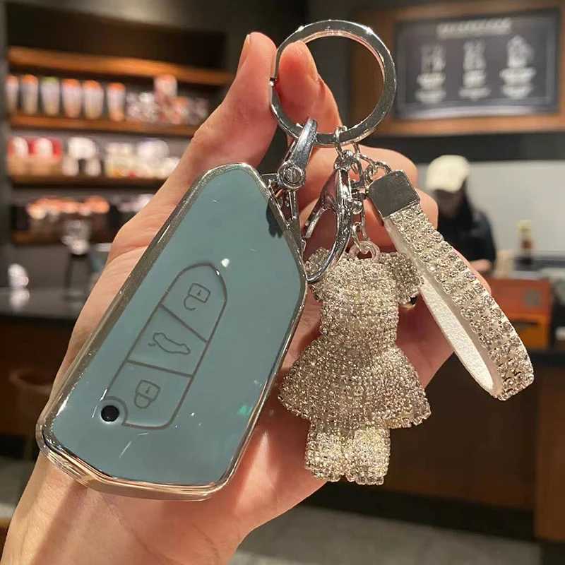 Car Key Fashion TPU Car Key Case Cover Shell For VW Volkswagen ID3 ID4 Golf 8 Cupra Skoda SEAT Octavia A8 Leon MK4 Formentor Keychain T240509