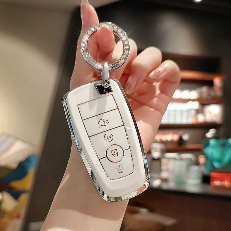 Car Key TPU Car Remote Key Case Cover Shell Fob For Ford Mustang Explorer Ecosport Edge Fusion F150 F250 F350 Protector Holder Keyless T240509