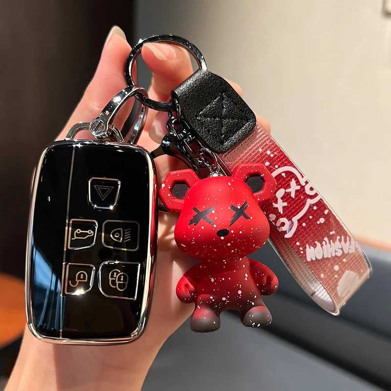 Car Key TPU Car Remote Key Case Cover For Land Rover Range Rover Discovery Sport Velar Freelander2 Evoque Jaguar XF XJ XJL XE Keychain T240509