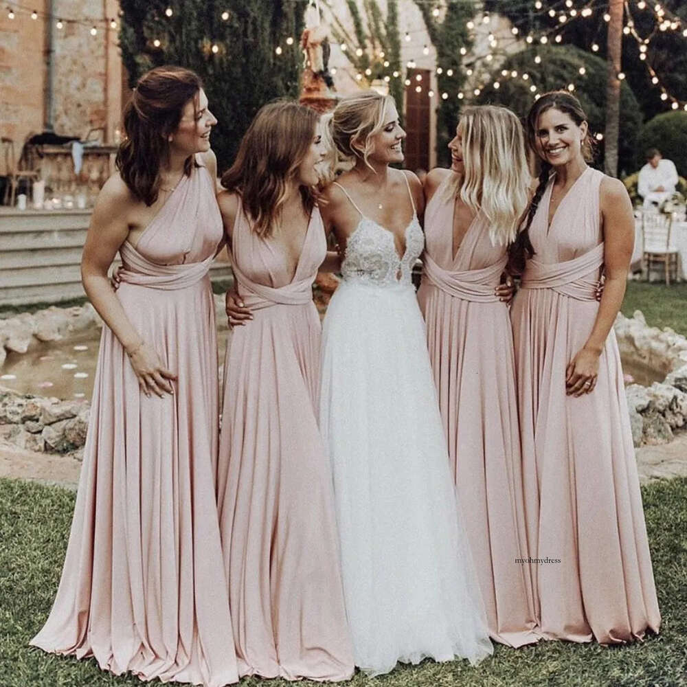 2021 Elegant Long Bridesmaid Dresses mixed orders Dubai Arabic Country Wedding Party Guest Maid of Honor Gowns Formal 0509