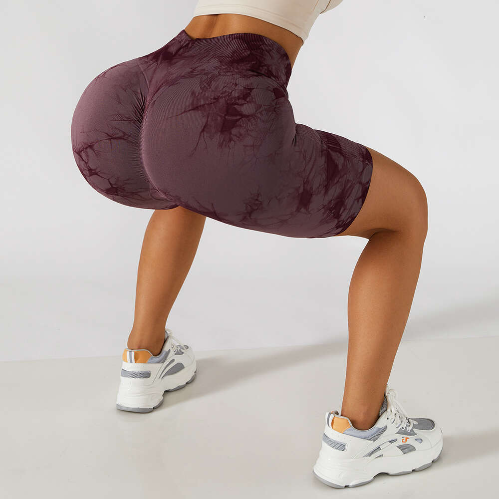 Lu Women Shorts Summer Women's tie-dye de mujer booty sweat shorts biker sets woman short pants set ropa deportiva Align LL Lemon Running