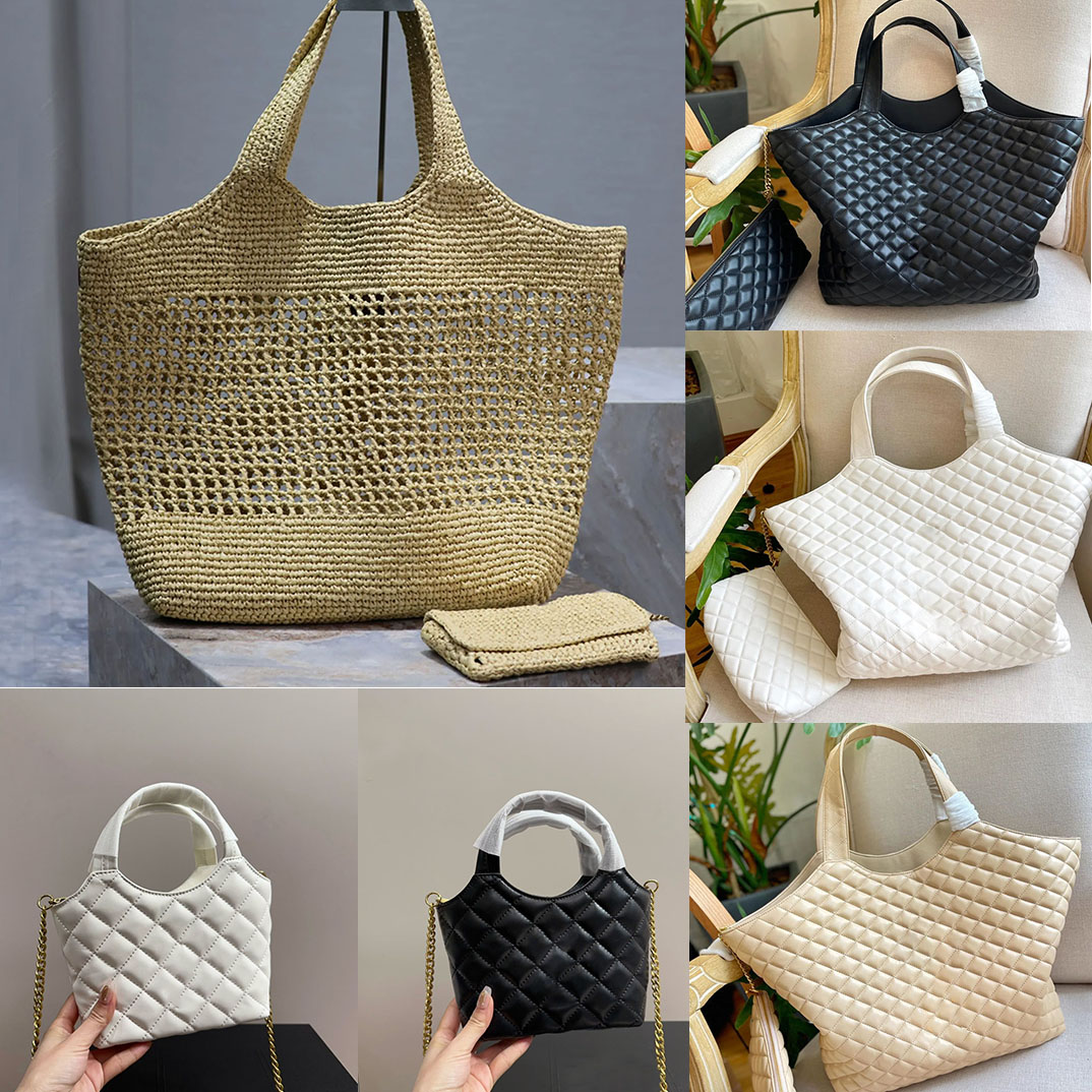 Top Leather raffias Tote Bag Luxury Handbag Designer Bag Women Totes Messenger Bag Shopping Bag Beach Bag Fashion Tote Shoulder Wallet