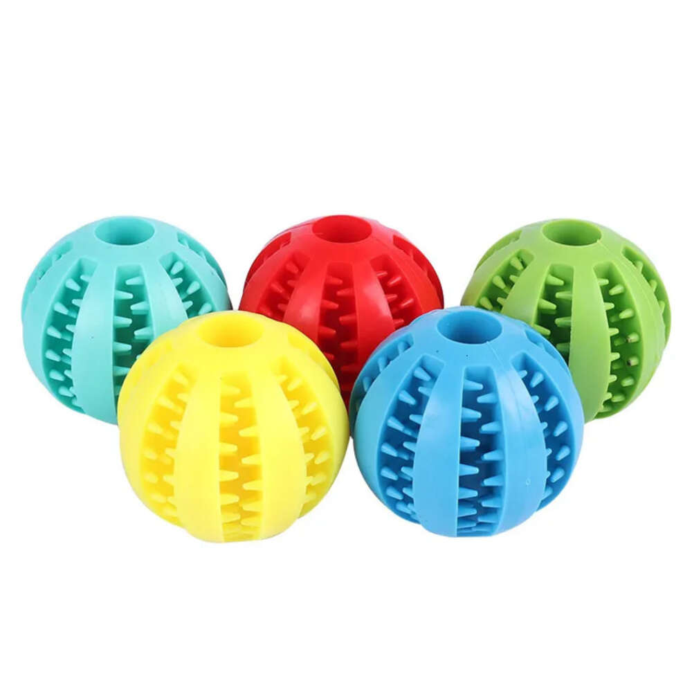 Treat Ball Interactive Dog Funny Elasticity Pet Chew Toy Dogs Tooth Clean Balls Of Food Extra-Tough Rubber 5Cm s
