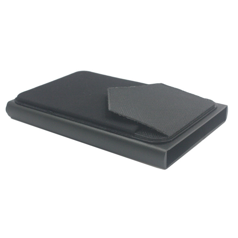 Aluminum automatic pop-up card push box with triangular cover for anti-theft swiping, bank card credit card package, RFID card box