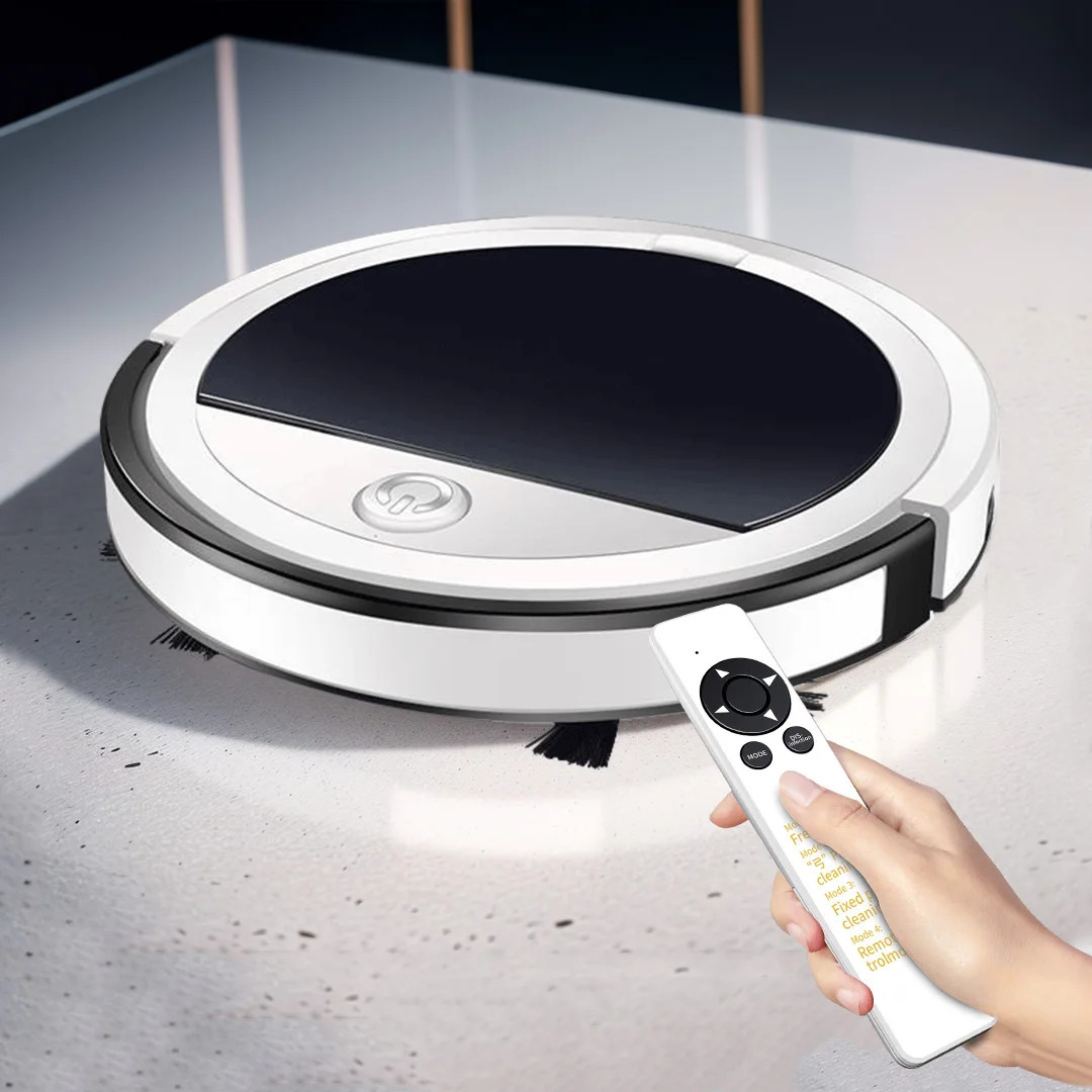 Low noise high suction smart sweeping robot vacuum cleaner with remote control automatic cleaning USB charging 240506