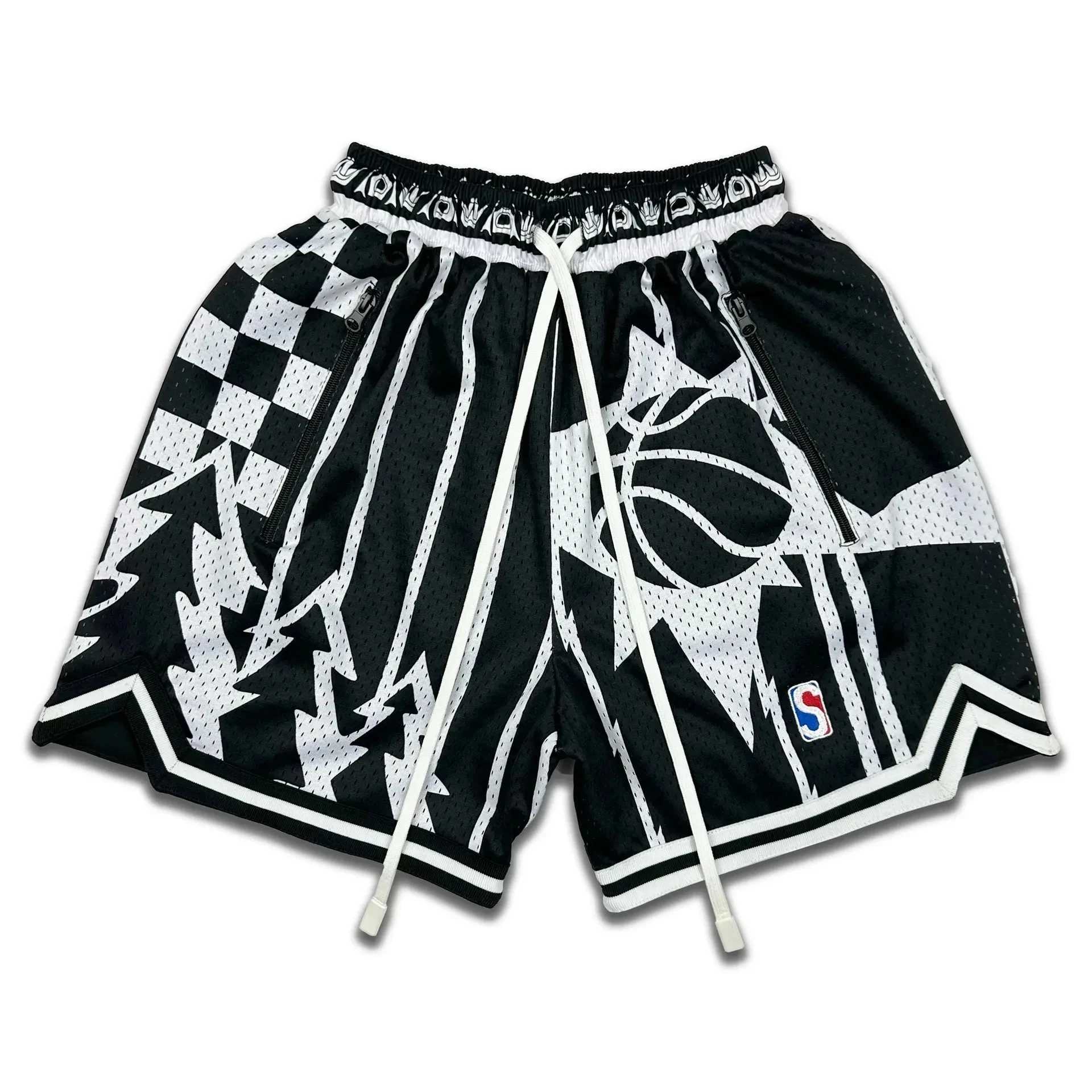 Men's Shorts High Strt Retro New Drawstring Basketball Shorts Mens Summer Outdoor Running Fitness But Kn Sports Quarter Pants Y240507