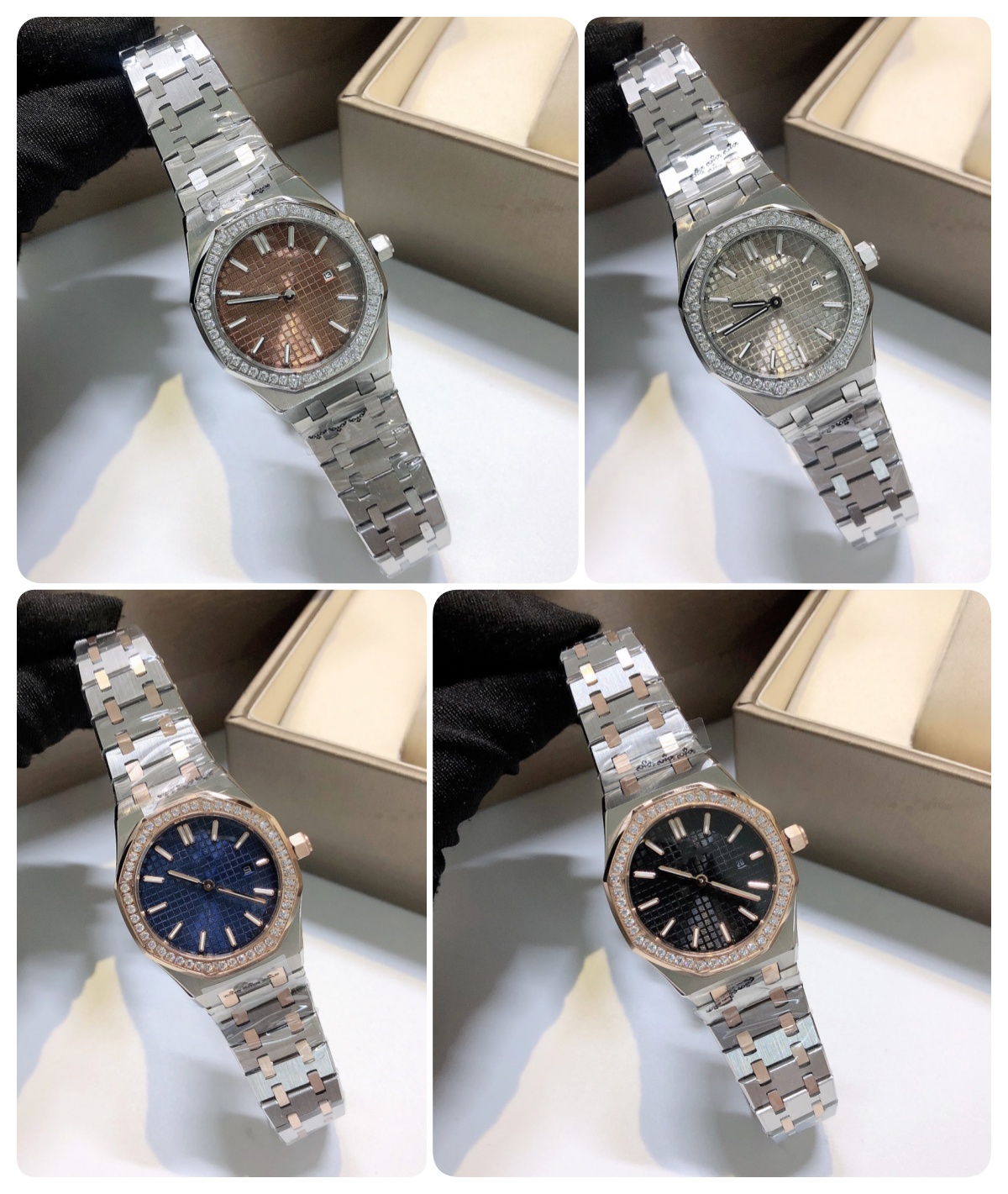 Ladies Brand Luxury Watch with Diamond Ring Set 33mm Stainless Steel Watch Classic Quartz Fashion Waterproof Valentines Day Gift Designer High Quality Watch