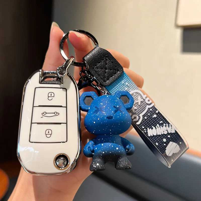 Car Key Fashion Car Remote Key Case Cover Fob For Peugeot 208 308 408 508 2008 3008 4008 5008 For Citroen C3 C4 CACTUS C6 C8 Accessories T240509