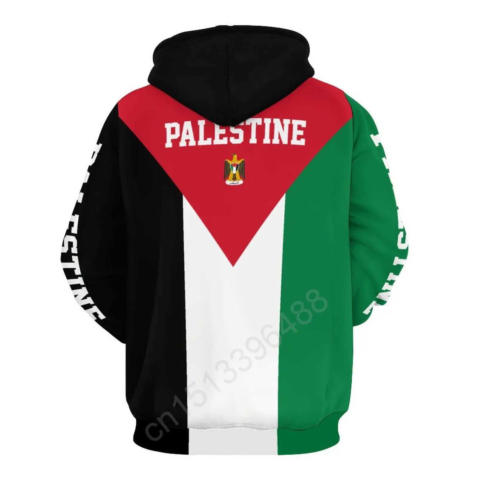 Men's Hoodies Sweatshirts Palestine Flag 3D Hoodie Polyester Cool Mens Harajuku Sports Shirt Unisex Casual Drawn Hoodie Customized Name T240508