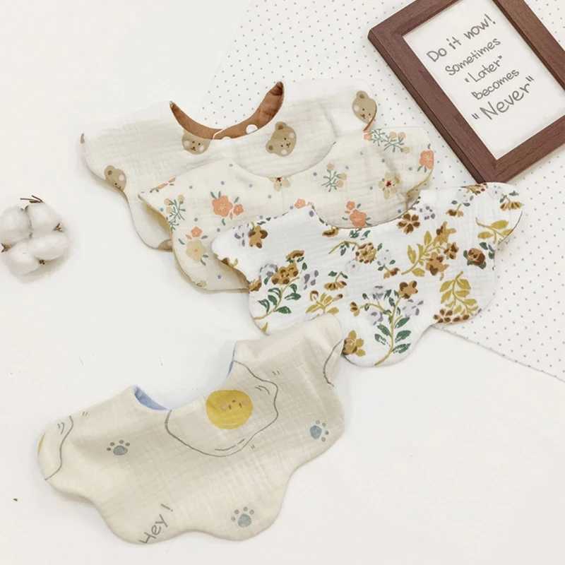 Towels Robes Baby Cotton Gauze Bibs Soft Infant Bib Newborn Double Sides Use Burp Cloths Bandana Scarf for Kids Boy Girl Feeding Saliva Towel