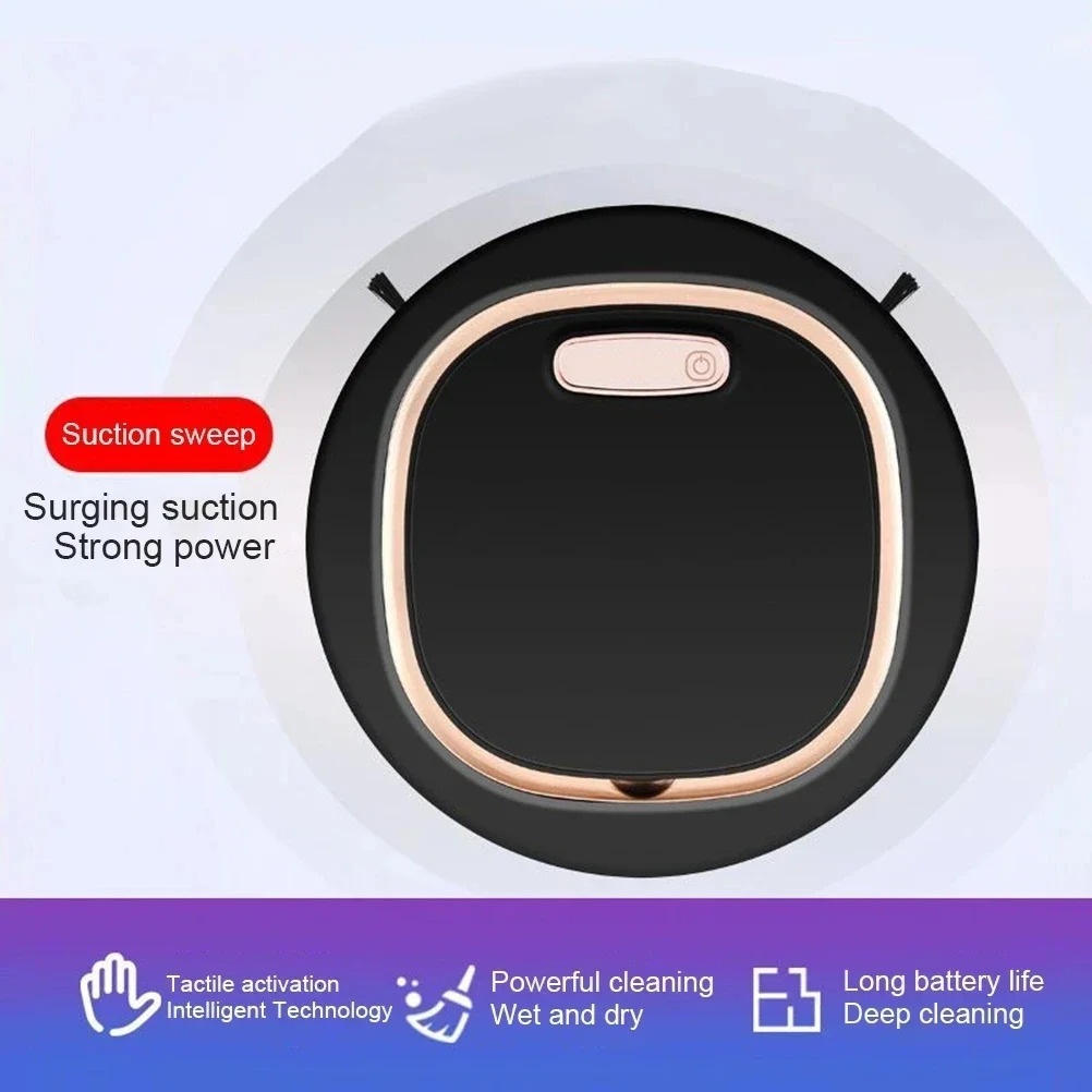 2023 Super Quiet Wireless Vacuum Cleaner Robot 3 In 1 Sweeping Mopping Household Cleaning Floor Carpet Sweeper Home 240506