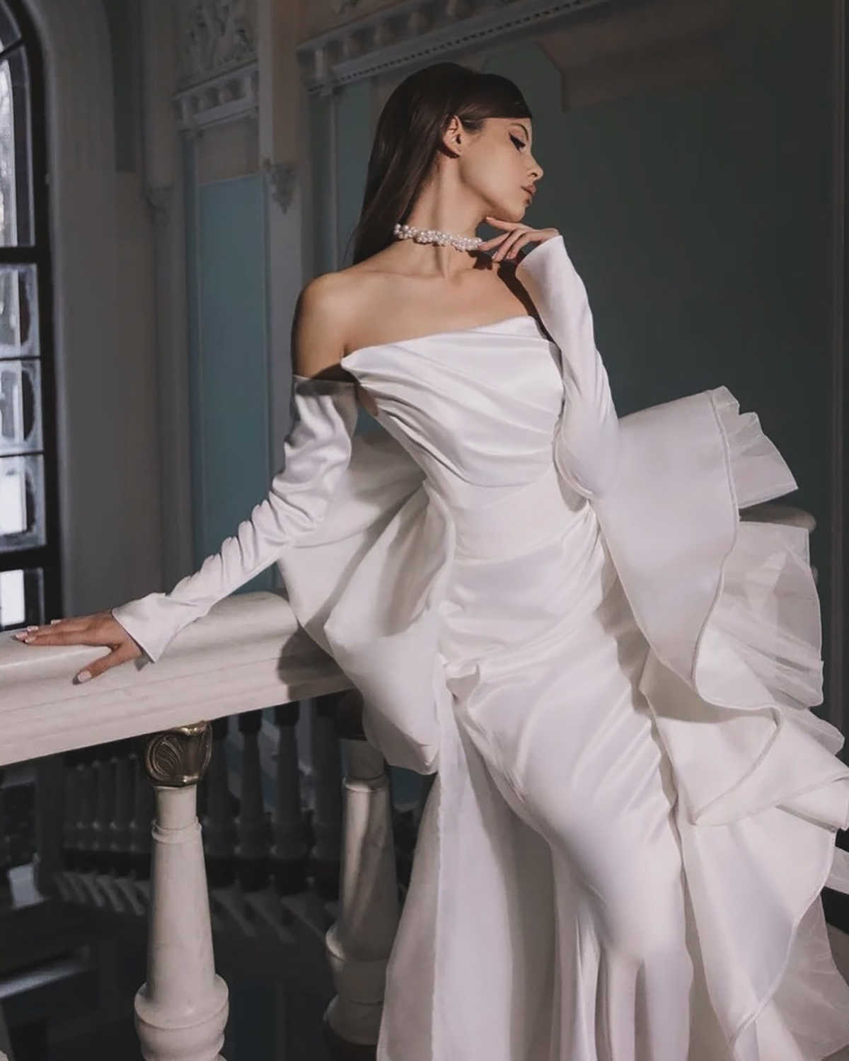 Designer Mermaid Wedding Dresses Satin Tulle Decoration Pleat Tiered Strapless Soft Court Gown Backless Custom Made Plus Size Bridal Gown Vestidos De 