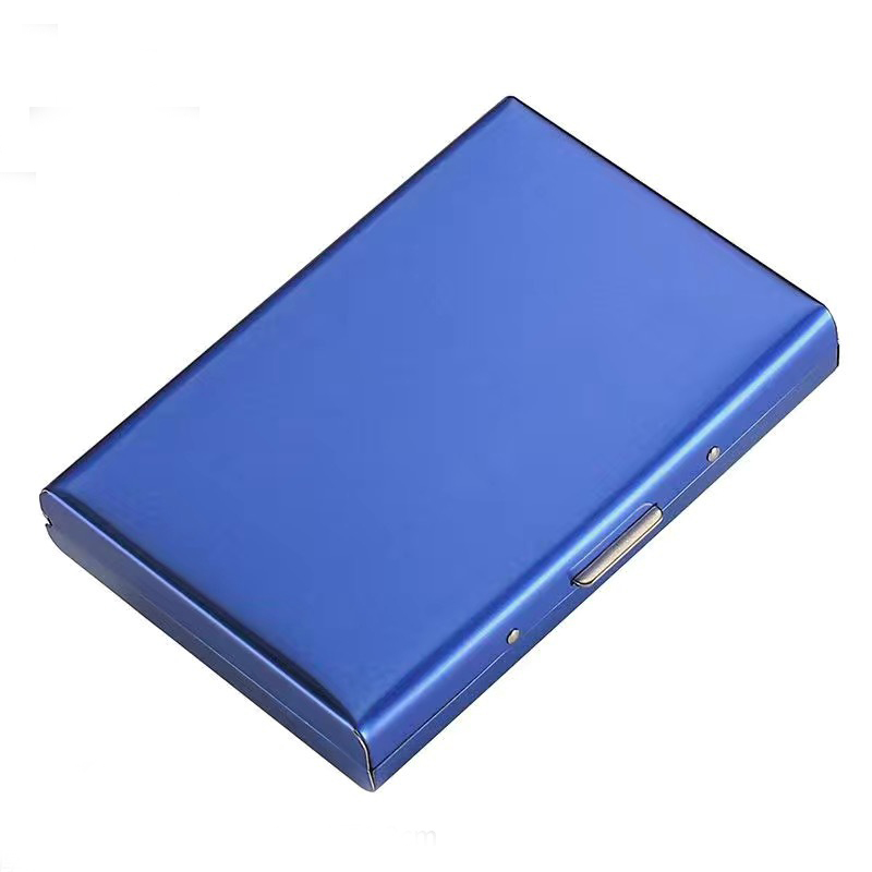 RFID Metal Anti-theft Card Holder Men Business ID Credit Cards Stainless Steel Box Waterproof Wallet Bank Card Office Card Case Stainless steel