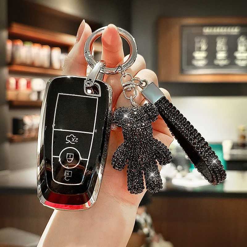 Car Key TPU Car Remote Key Case Cover Shell Fob For Ford Mustang Explorer Ecosport Edge Fusion F150 F250 F350 Protector Holder Keyless T240509