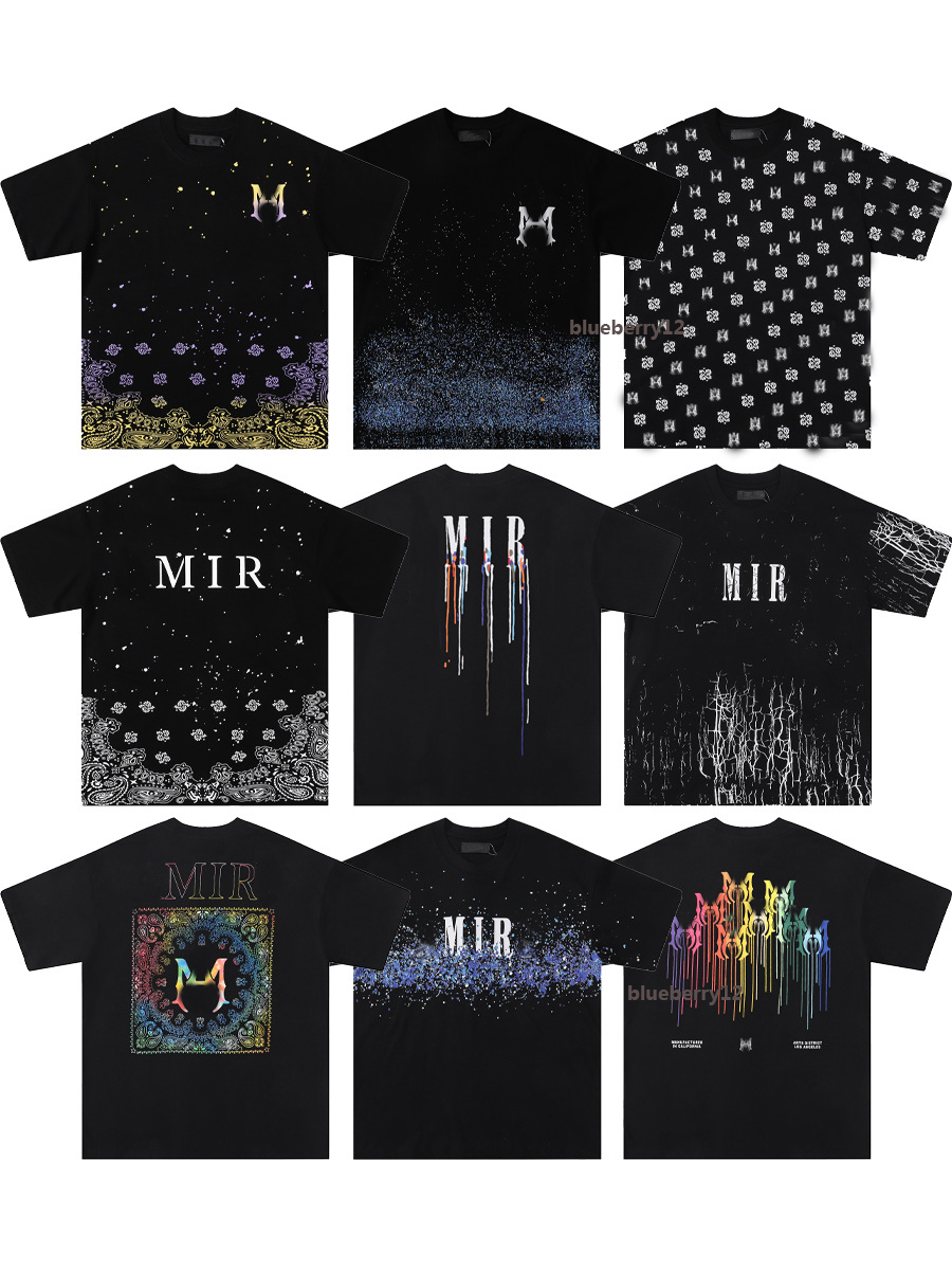 Luxury Men's T-Shirts Designer High Street Shirts Pattern Print Cotton Short Sleeve Summer Oversized T Shirt for Man Woman Tees