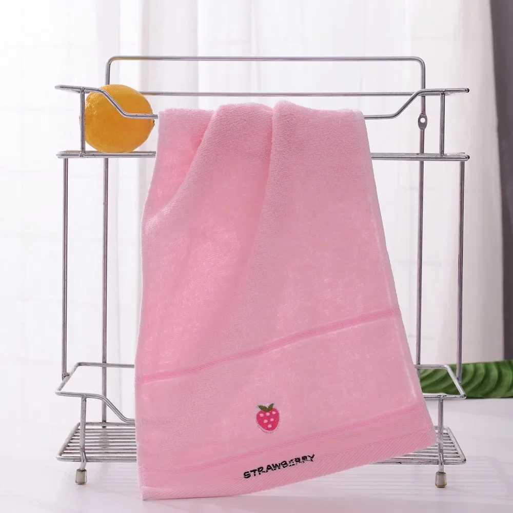 Towels Robes Soft Cotton Baby Bath Towel Cartoon Fruit Face Towel Newborn Infant Kids Soft Absorbent Washcloth Children Shower Towels 50x25cm