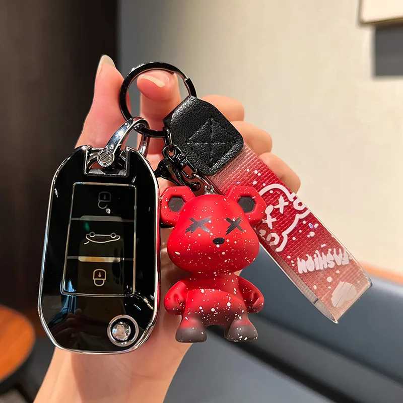 Car Key Fashion Car Remote Key Case Cover Fob For Peugeot 208 308 408 508 2008 3008 4008 5008 For Citroen C3 C4 CACTUS C6 C8 Accessories T240509