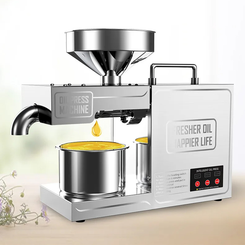 Oil Press Machine 600W 3-6Kg Per Hours B03 220V 110V Home Peanut Flaxseed Cold Squeezer Linseed Sunflower Seeds Extraction