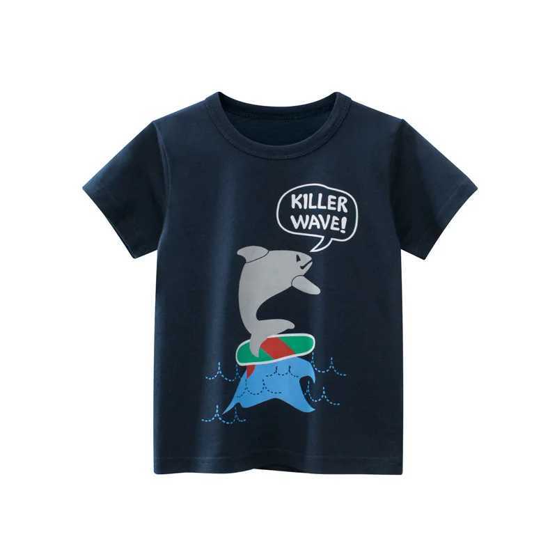 T-shirts 2-8T Toddler kid Baby Boys Clothes Cotto Infant T Shirt Short Sleeve Cotton Tshirt For Boys Cute Sweet Childrens Tee OutfitsL24729