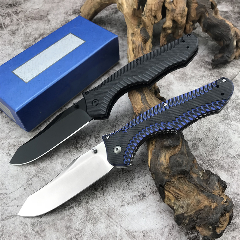 High Quality Outdoors 810 Osborne Contego Plain Edge Folding Knife CNC D2 Steel Blade G10 Handle Tactical Hunting Camping Pocket KNIVES BM 15535 535 9