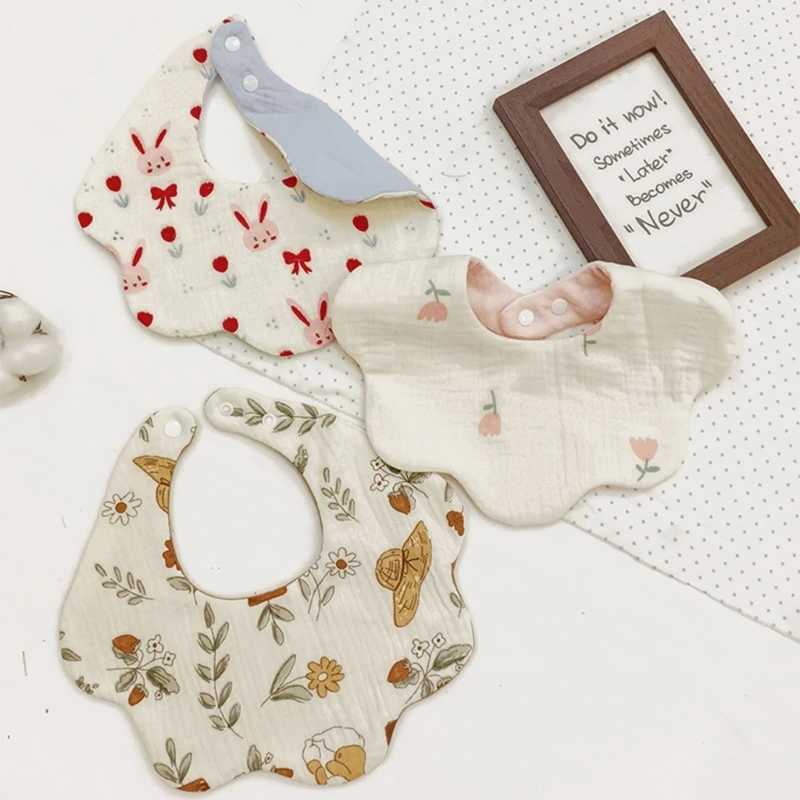 Towels Robes Baby Cotton Gauze Bibs Soft Infant Bib Newborn Double Sides Use Burp Cloths Bandana Scarf for Kids Boy Girl Feeding Saliva Towel