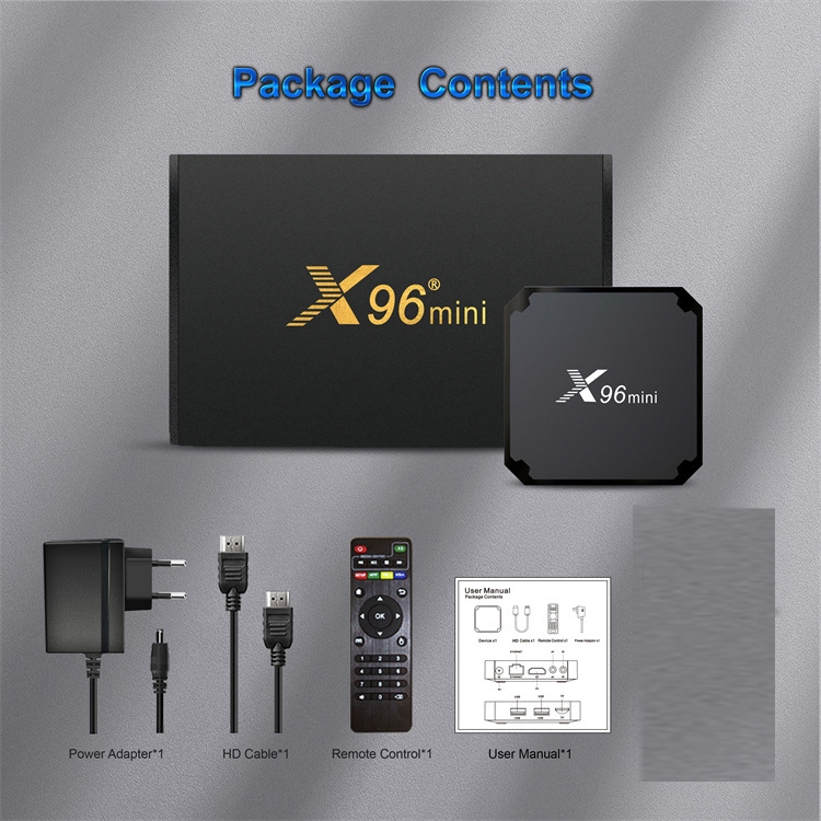 Smart TV Box X96 Mini Android 11 S905W2 Quad core with WIFI 2.4GHz 1G+8G/2+16G Media Player EU US UK AU plug