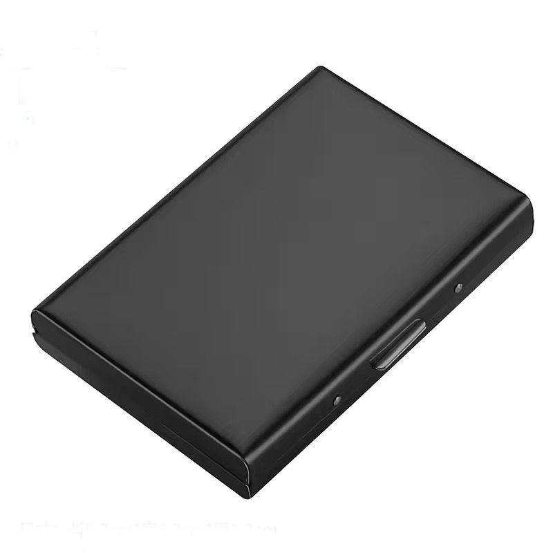RFID Metal Anti-theft Card Holder Men Business ID Credit Cards Stainless Steel Box Waterproof Wallet Bank Card Office Card Case Stainless steel