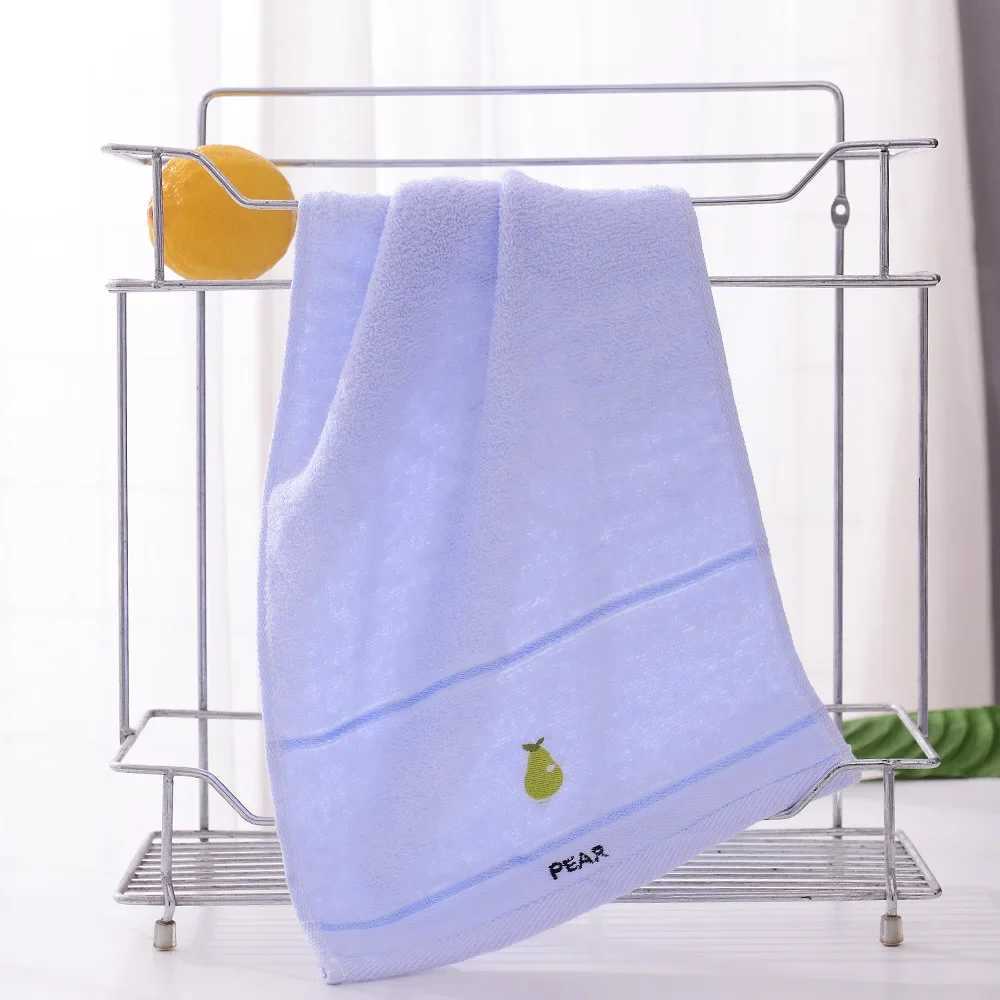 Towels Robes Soft Cotton Baby Bath Towel Cartoon Fruit Face Towel Newborn Infant Kids Soft Absorbent Washcloth Children Shower Towels 50x25cm