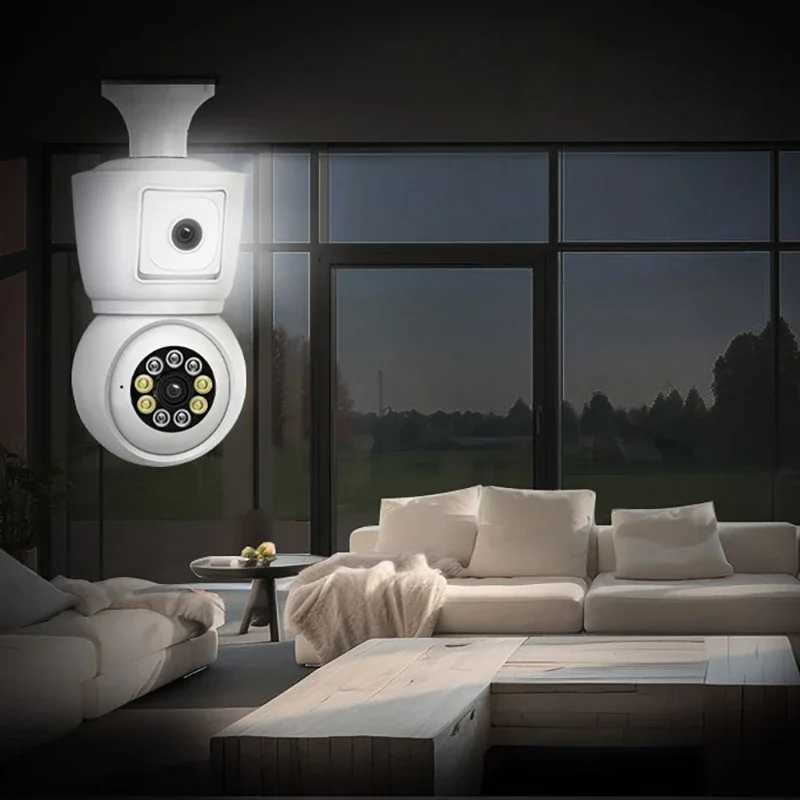 IP Cameras 6MP high-definition diode safety monitor that can communicate with home wireless network cameras Wifi smart light bulb cameras d240510