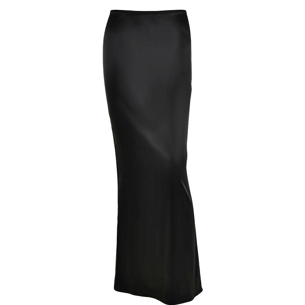 Summer 2024 Hot Selling New Fashionable and Sexy Versatile Wrapped Hip Long Satin Half Skirt F51031