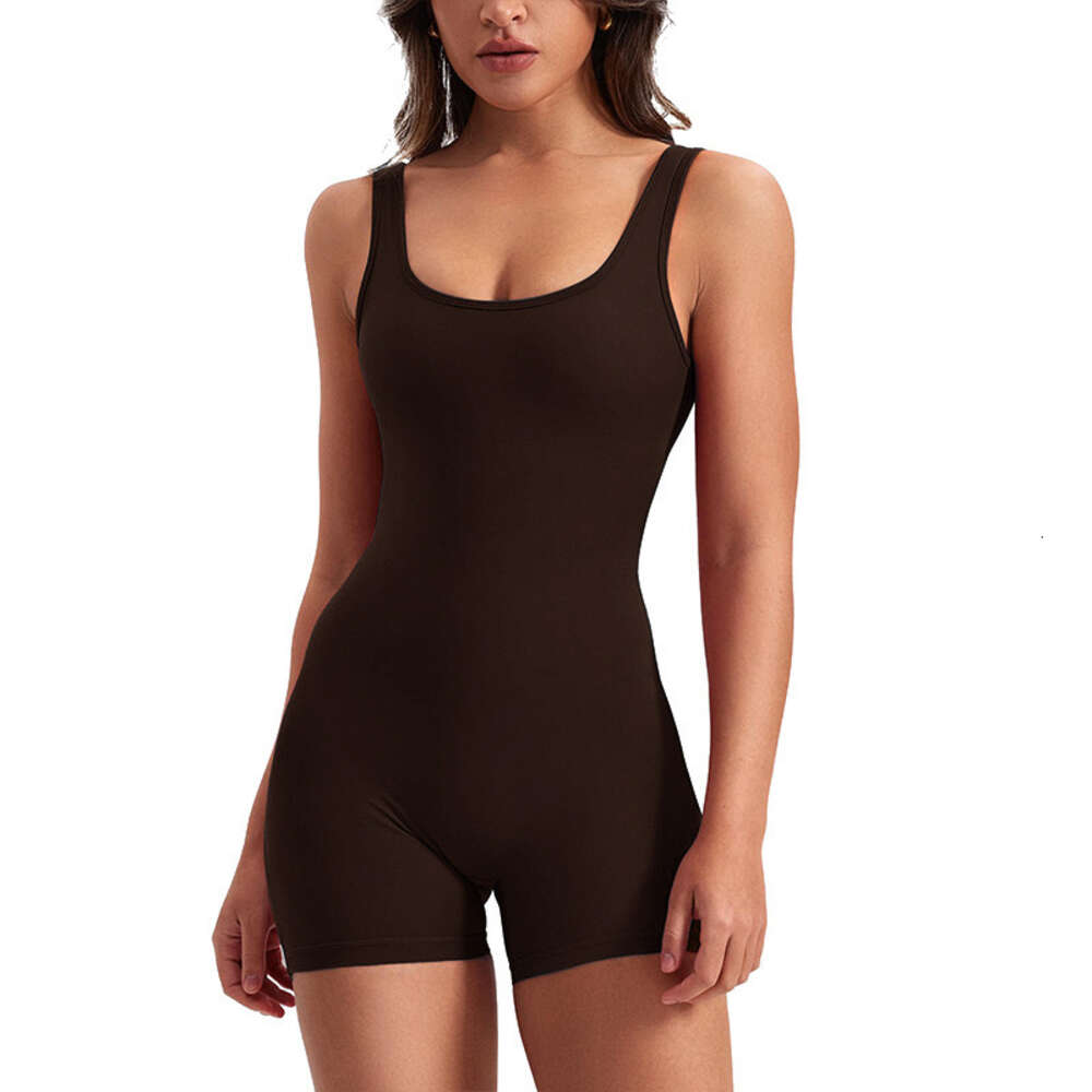 New women's sexy backless sleeveless straight neckline tight solid color three piece jumpsuit for women F51027