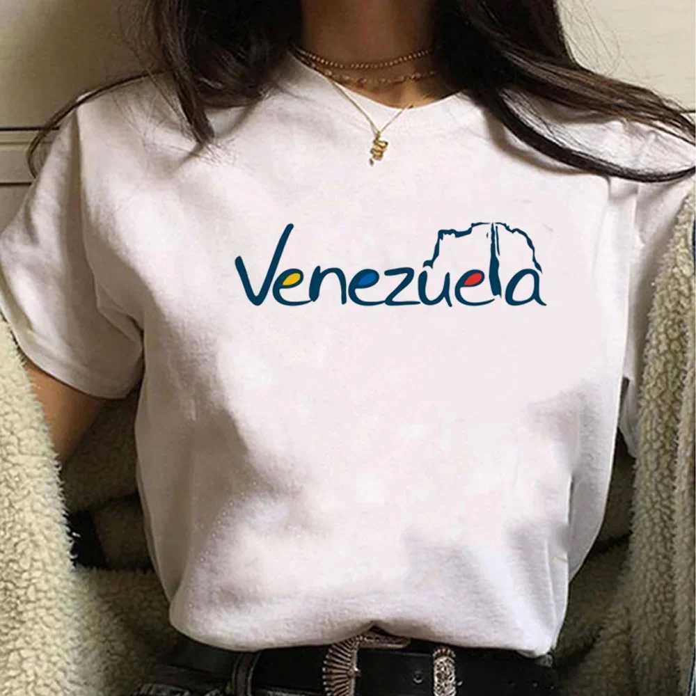 Women's T-Shirt Venezuela T-shirts Women Strtwear Female 2000s Strtwear Clothes Womens Tops Harajuku Graphic Clothing Female Casual T Y240509