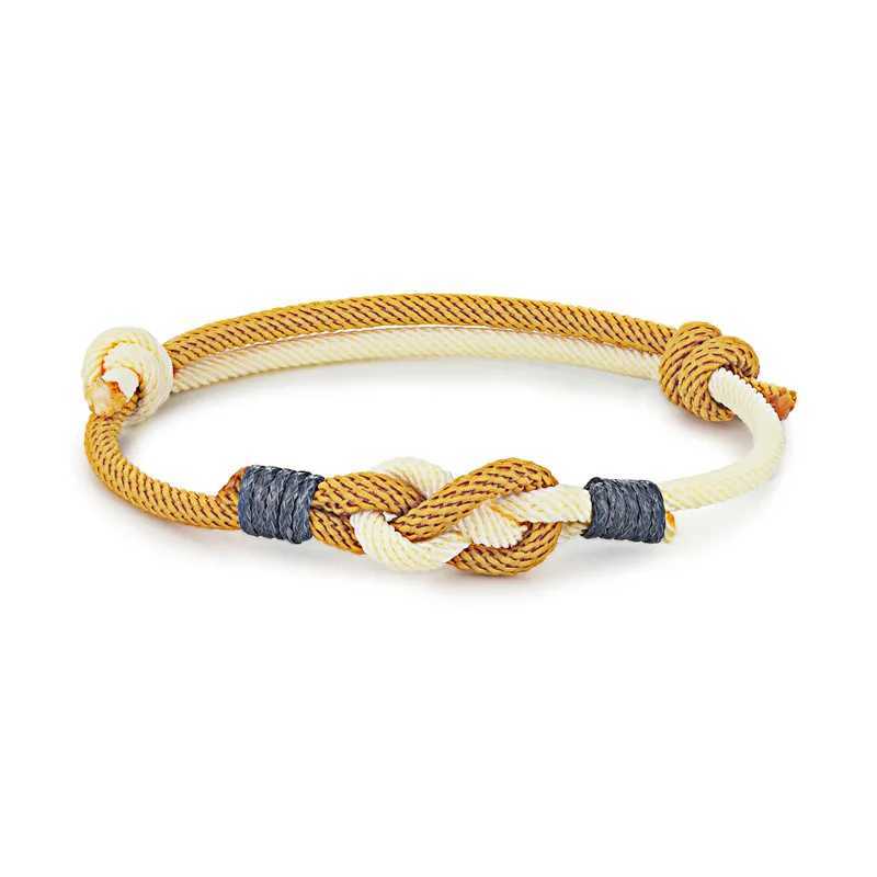 Charm Bracelets MKENDN Lucky Men Women Sauvignon Blanc knot Rope Bracelet For Lovers Distance Couple Bracelet Minimalist Yoga Meditation Gifts Y240510
