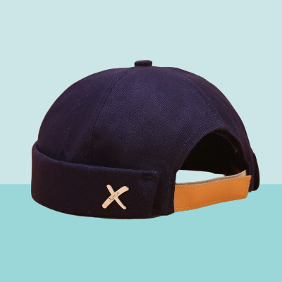 Men Street Casual Docker Sailor Biker Hat Loop Beanie Brimless Cap Fashion Unisex Pumpkin Vintage Navy Beanies