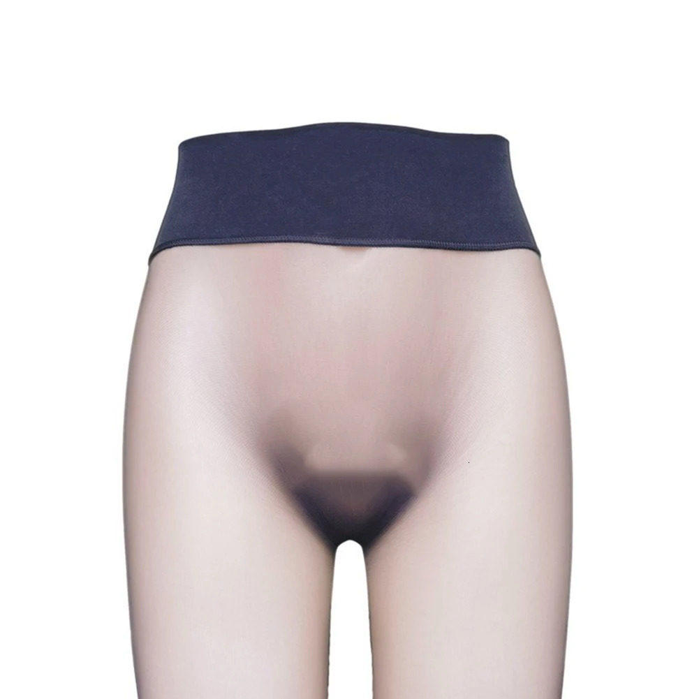 1 piece of summer elastic mens seamless stockings silk high waisted pantyhose sexy solid color mens transparent leggings 240425