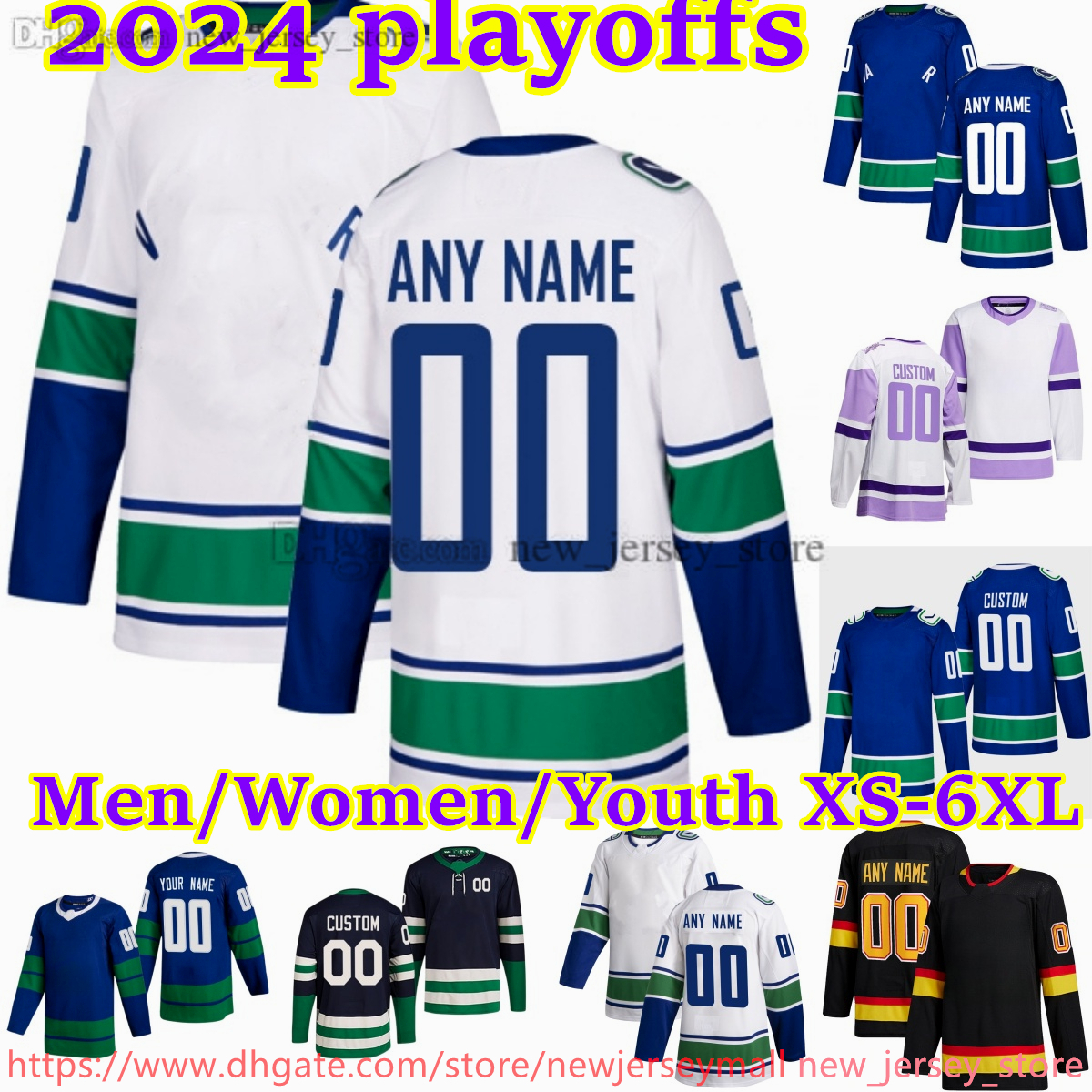 43 Quinn Hughes Jersey 2024 Ice Hockey Jerseys Stitch 40 Elias Pettersson Thatcher Demko Brock Boeser Ethan Bear J.T. Miller Andrei Kuzmenko Casey DeSmith Home away