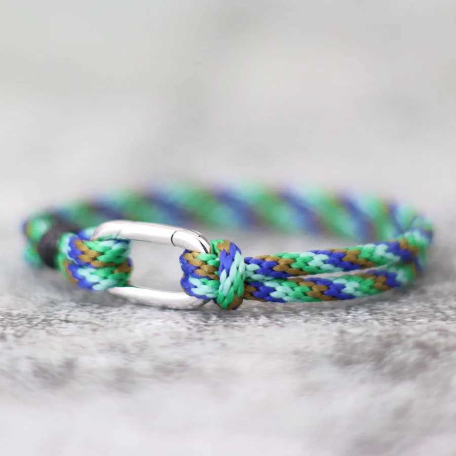 Charm Bracelets New Marine String Bracelet For Men Handmade Weaven Wrap Braslet Leisure Pulseira Nautical Thread Braclet Gifts For Boyfriend Y240510