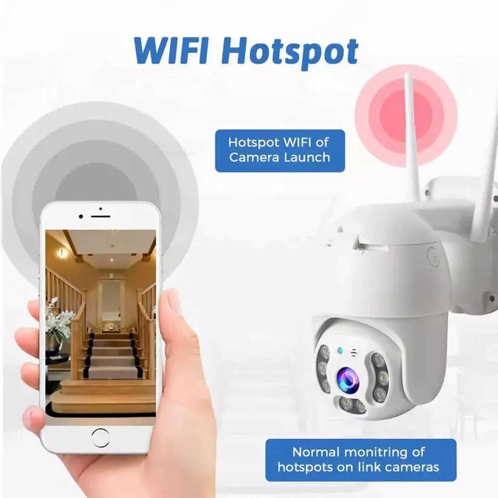 IP Cameras W26 V380 Pro Security Camera 1080P 3MP WIFI PTZ Dual Light Monitoring Camera Outdoor Wireless WIFI Intelligent Network Camera V380 d240510