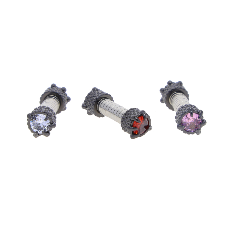 Hip Hop Magnetic Ear Clips: Non-Piercing Zircon Magnet Earrings for Women Men