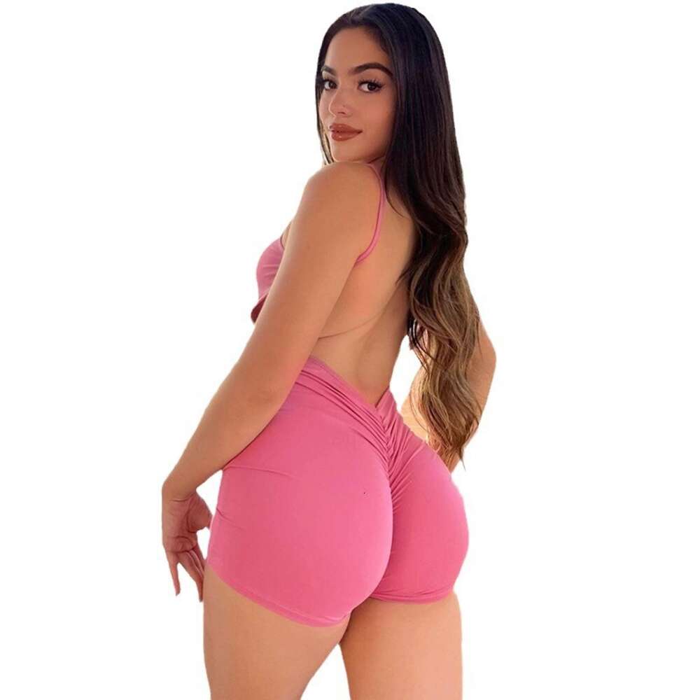 Women's TEMU Hot Style Slim Fit Off Back Sports Street jumpsuit F51017