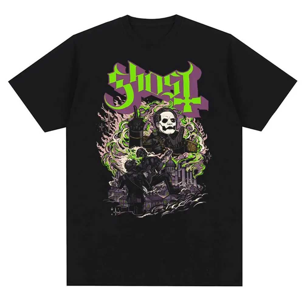Women's T-Shirt New Ghost Rock Band Graphic Print T Shirt Men Women Fashion Casual Rock Strtwear Short Slve Plus Size T Shirt Unisex T240508