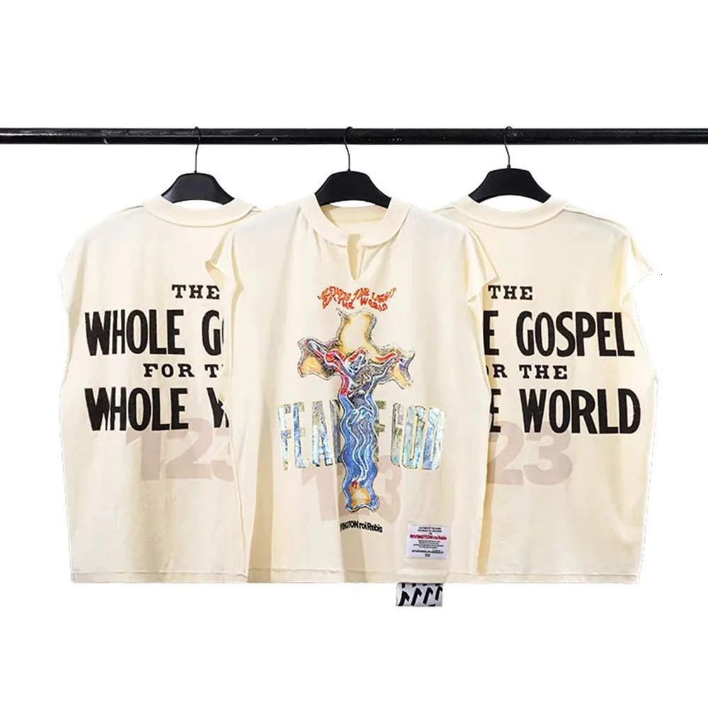 Hiphop V-neck Sleeveless Vest Summer Casual Y2K Retro Graffiti Printing High Street Loose Vest T-shirt Top Mens Clothing 240429