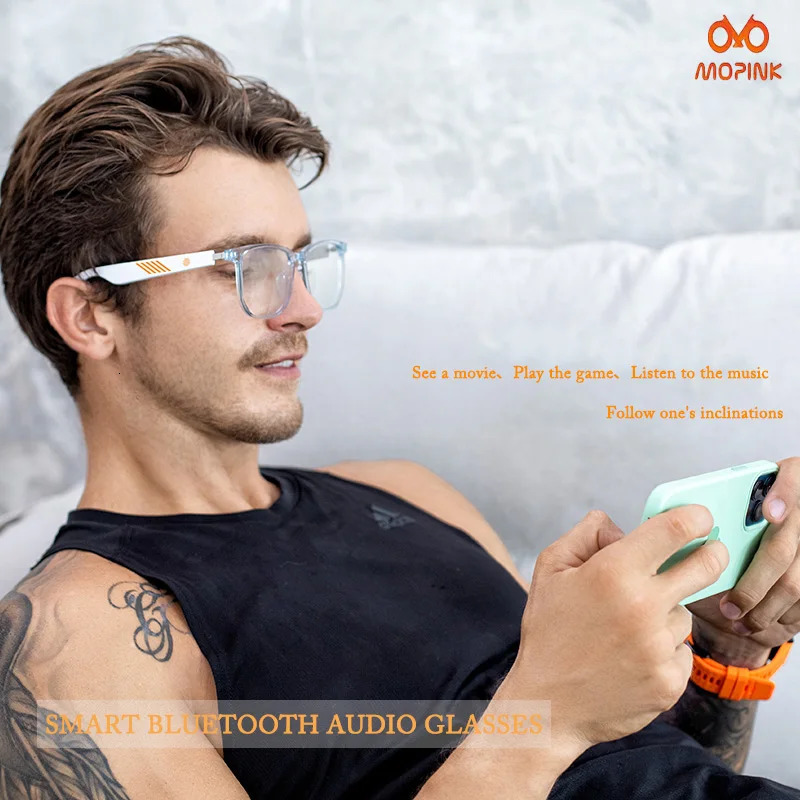 Smart Glasses Wireless Bluetooth HandsFree Calling Music Headphones With Microphone Motion Ser Stereo 240506