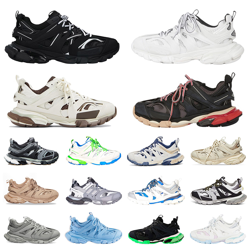 2024 Triple S track 3.0 Casual Shoes Sneakers Transparent Nitrogen Crystal Outsole Running Shoes Mens Womens Trainers Black White Green EUR 36-45