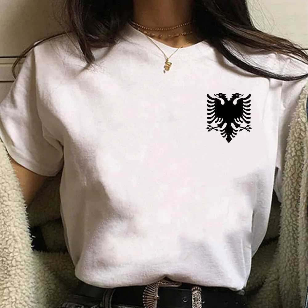 Women's T-Shirt Albania T Shirt Women Strtwear Anime Fashion Girl Strtwear Anime Womens Tops Harajuku Graphic Clothing Female Casual T Y240509