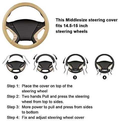 Sparkling Diamond Water Diamond Crystal Car Steering Wheel Cover PU Leather Car Parts Shell Car Design H25430