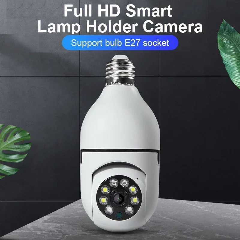 IP Cameras New intelligent light bulb monitoring camera full-color night vision automatic human tracking Wifi camera home safety monitor camera d24051